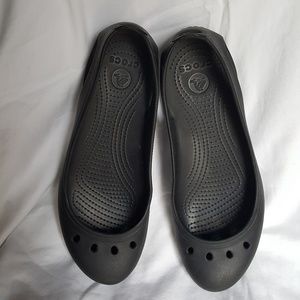 Crocs sandals black sz 11 W used